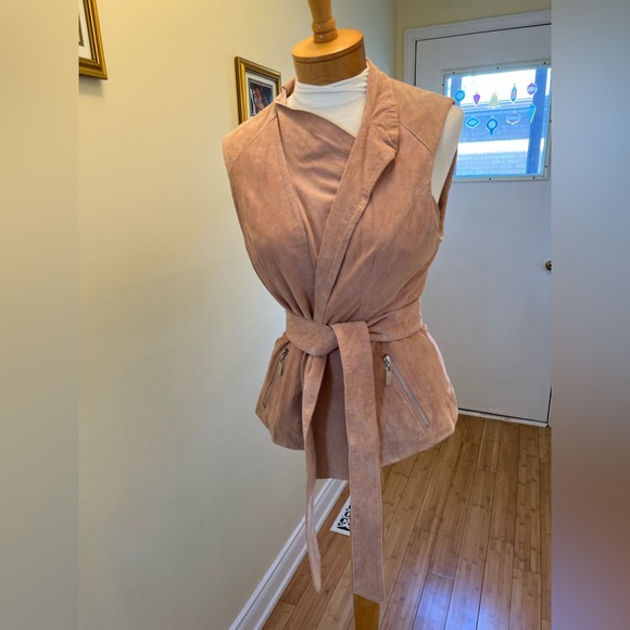 Bebe Dusty Pink Suede Vest - Picture 7 of 14